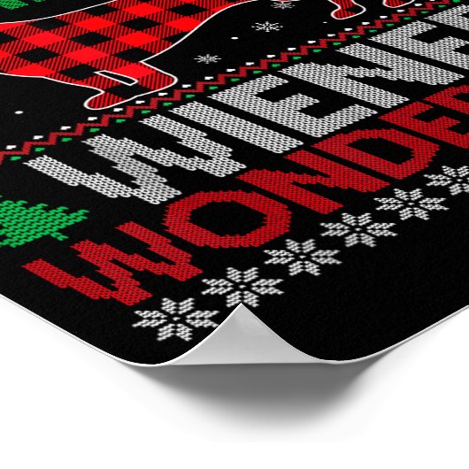 Poster Walking In A Wiener Wonderland Funny Dachshund Chr (Coin)