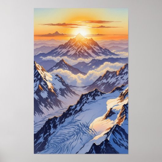 Poster Wall art. Icebergs (Devant)