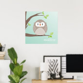 Poster WALL ART :: owl - home sweet home 1 (Bureau à domicile)