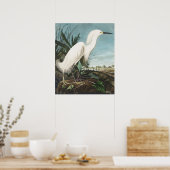Poster Wall Art - White Egret (Keuken)