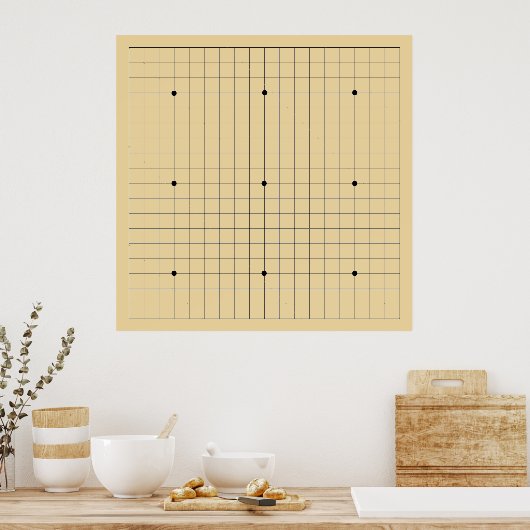 Poster Wall Go Game Board (19x19) (Vers 2) (Cuisine)