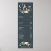 Poster Wall Imprimer Salon Spa Beauticier Menu Tarifs (Devant)