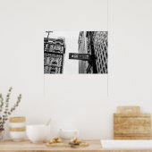 Poster Wall Street Noir et Blanc (Cuisine)