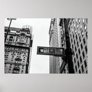 Poster Wall Street Noir et Blanc