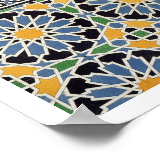 Poster Wall tiles from the mihrab of the Mosque of Cheykh (Coin)