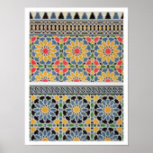 Poster Wall tiles from the mihrab of the Mosque of Cheykh (Devant)