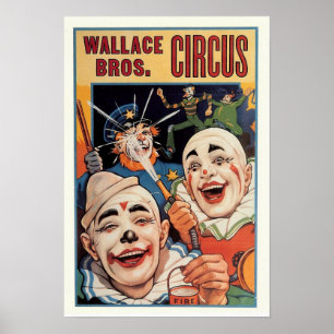 Poster Wallace Bros. Cirque vintage
