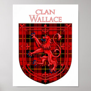 Poster Wallace Tartan Scottish Plaid Lion Rampant