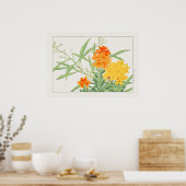 Poster Wallflower Plante, Fleur Jaune & Orange de Konan, (Cuisine)