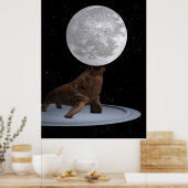 Poster Walrus Équilibrer La Lune (Cuisine)