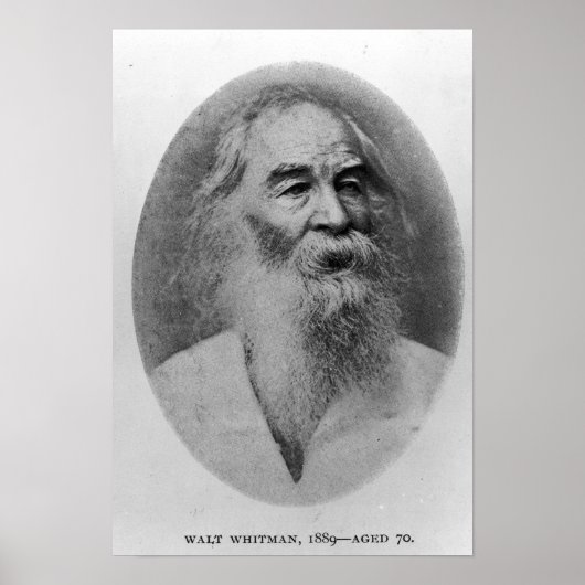 Poster Walt Whitman, photographié en 1889 (Devant)