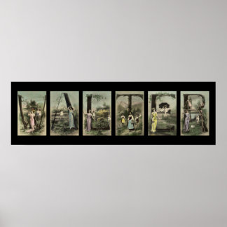 Poster WALTER Alphabet Lettre Nom Art