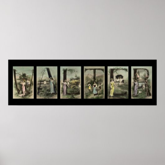 Poster WALTER Alphabet Lettre Nom Art (Devant)