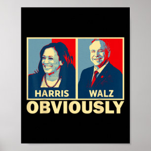 Poster Waltz 2024 Evidemment Tim Walz Kamala Harris 2024