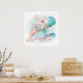 Poster walvissen (Keuken)