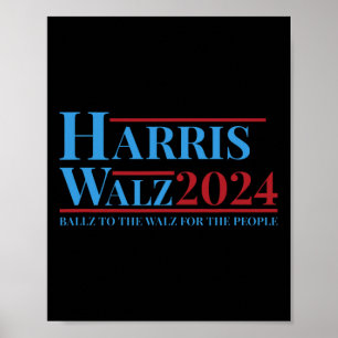Poster Walz 2024 Campagne Kamala Harris Tim Walz Drôle Te