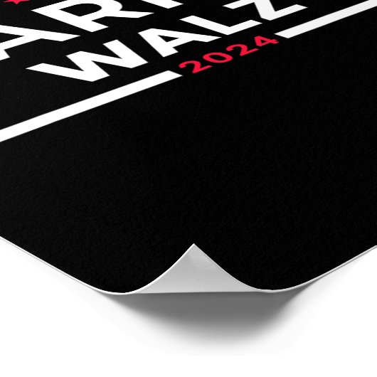 Poster WAlzheimer 2024 Tim W Kamala Harris Élection améri (Coin)