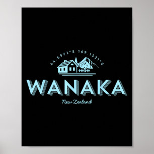 Poster Wanaka Mountain Vacation Ski Nouvelle-Zélande