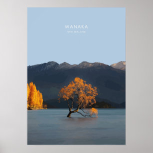 Poster Wanaka, New Zealand Travel Arwork