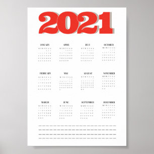 poster wandkalender 2021