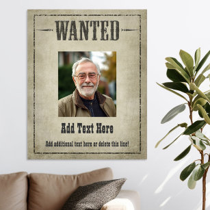 Poster WANTED POSTER: customize this!