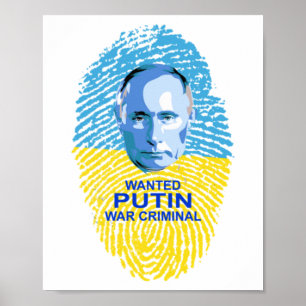 Poster WANTED Putin War Criminal 