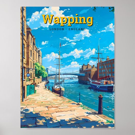 Poster Wapping London Angleterre Vintage voyage (Devant)