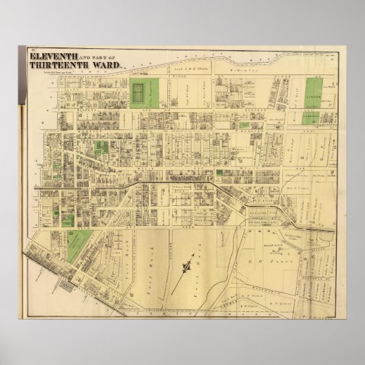 Poster Wards 11, 13 de Pittsburgh, Pennsyvania (Devant)