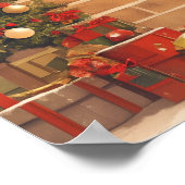 Poster Warm Christmas Fireplace Scene (Coin)