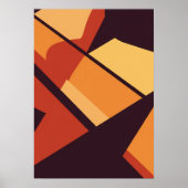 Poster Warm Geometric Abstract Wall Art (Devant)