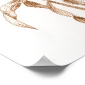 Poster Warm Seasonal Botanical Ink Art Elegant Wall (Coin)