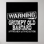 Poster Warning Mpy Old Approach With Caution Funny  (Devant)