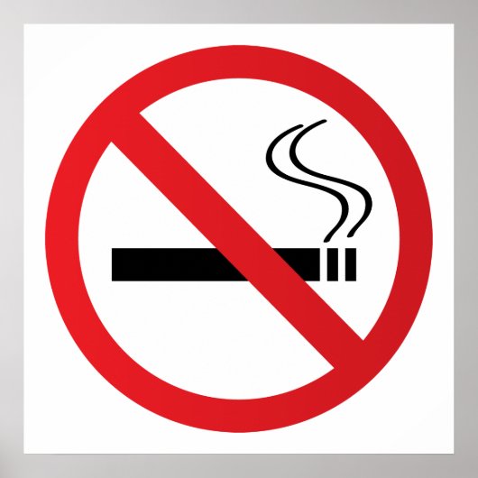 Poster Warning no smoking sign (Devant)