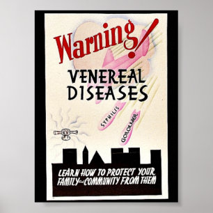 Poster Warning Venereal Diseases