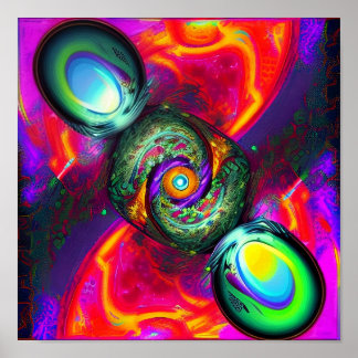 Poster Warp Time ; un surréalisme IA Art