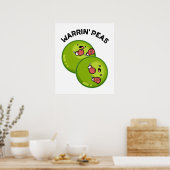 Poster Warrin Peace Funny Pea Pun (Cuisine)