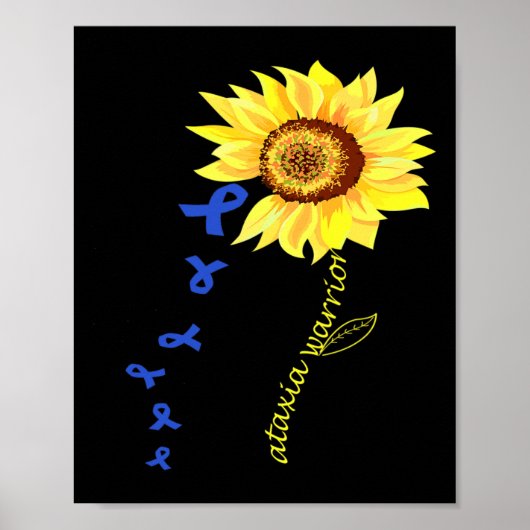 Poster Warrior Fun Design Ataxia Sensibilisation. (Devant)