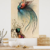 Poster Warwick Goble La Fille Et L'Oiseau Du Paradis (Cuisine)