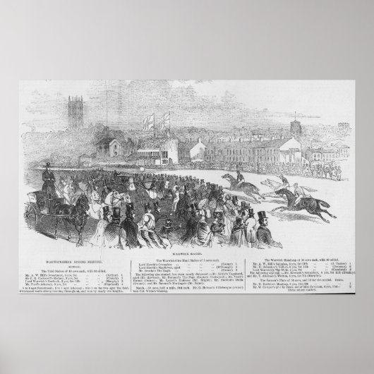 Poster Warwick Races, de 'The Illustrated London (Devant)