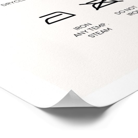 Poster wasgids voor uw wasruimte (Hoek)