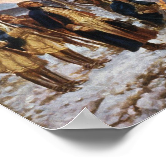 Poster Washington à Valley Forge (Coin)