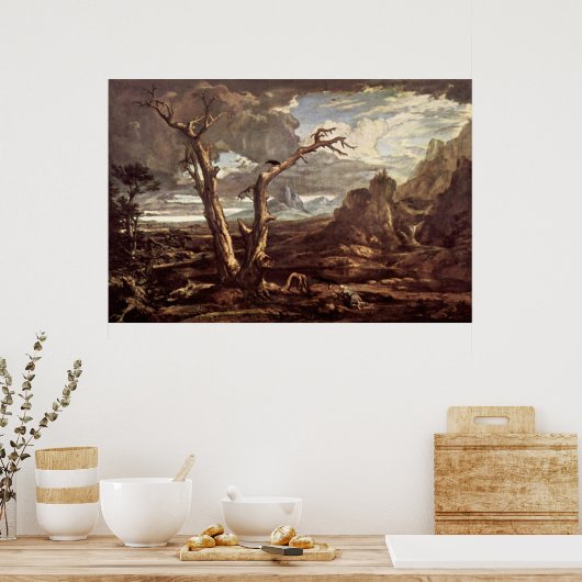 Poster Washington Allston Elijah Fed par les Ravens (Cuisine)