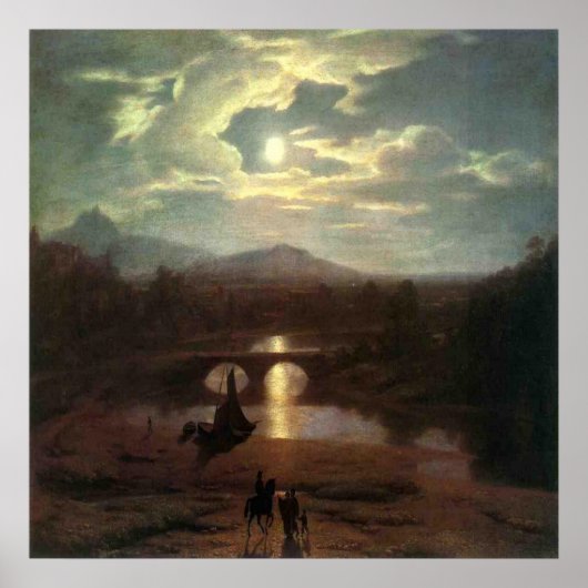 Poster Washington Allston / Paysage Lune, 1809 (Devant)