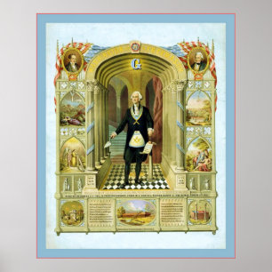 Poster Washington comme cru 1867 de ~ de ~ de franc-maçon