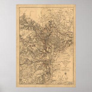 Poster Washington D.C. - 1865