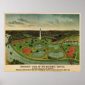 Poster Washington D.C., 1892 (E. Johnson) BigMapBlog.com (Devant)