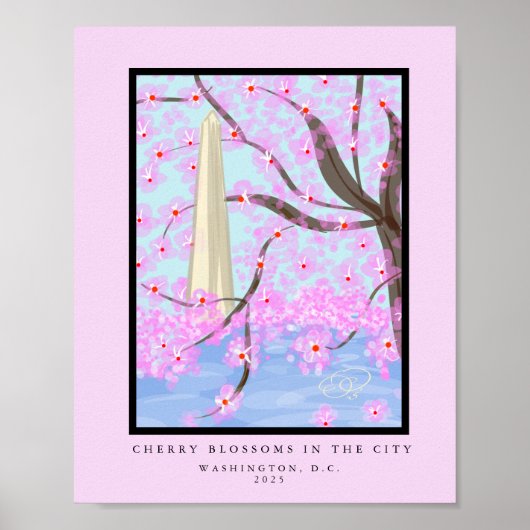 Poster Washington, D.C./Cherry Blossom Imprimer (Devant)