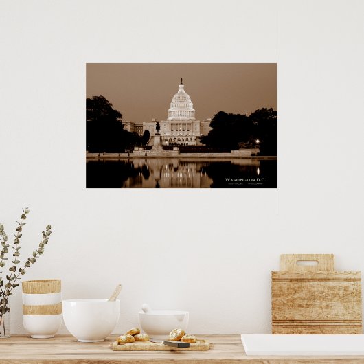Poster Washington D.C. - Le Capitole (Cuisine)