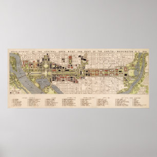 Poster Washington D.C. Mall Plan (1941)