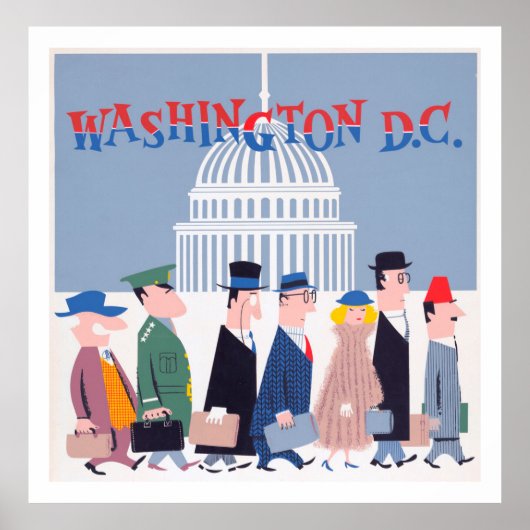 Poster Washington D.C. Politiciens (Devant)